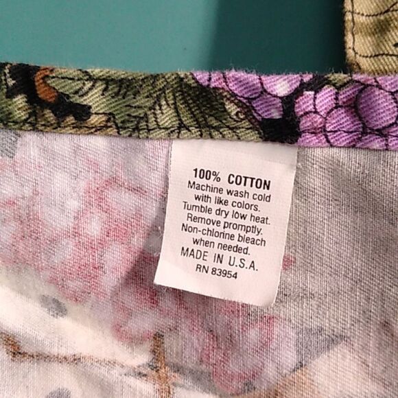 Chefwear Grape Print Apron and Hat Set Cottagecore Grandmacore - Picture 7 of 7